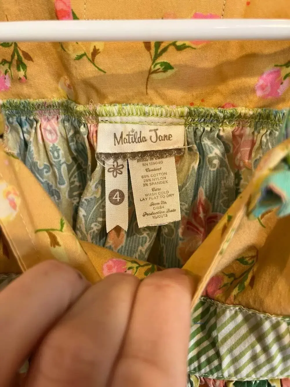 Matilda Jane Floral Knot Apron Dress Size 4